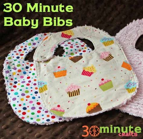 Quick And Easy Baby Bib 30 Minute Crafts Baby Bib Tutorial Baby