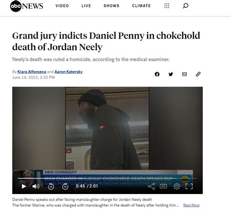 The Serfs On Twitter Grand Jury Indicts Daniel Penny In Chokehold