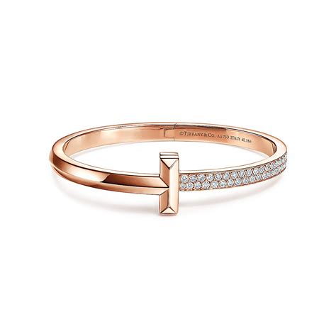 Tiffany T T1 Hinged Bangle In Rose Gold Wide Tiffany And Co Singapore