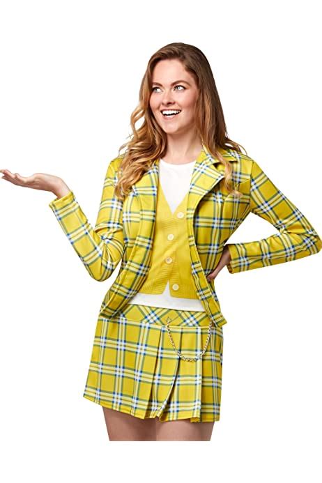 Clueless Cher Costume Kit Women Standard Size Yellow Set