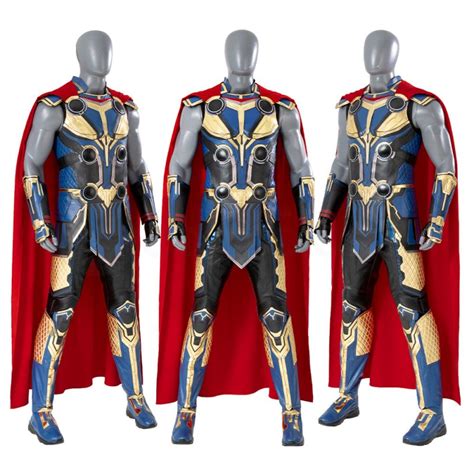 Thor 4 Love And Thunder Cosplay Costume Thor Blue Halloween Suit