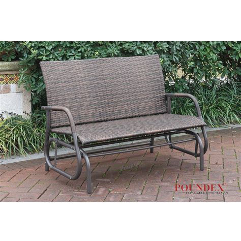 Home Patio Outdoor Furniture Outdoor Loveseat Glider P50129 By Poundex