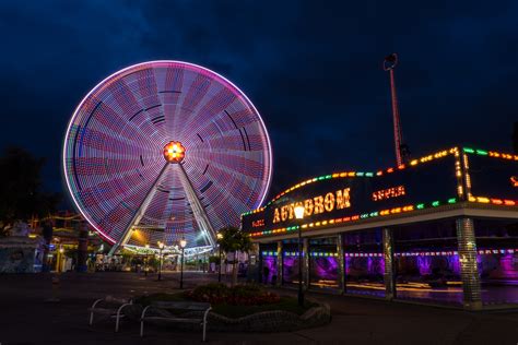 Free Images Light City Ferris Wheel Amusement Park Landmark