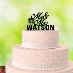 Mr And Mrs Wedding Cake Topper Personalized Cake Topper His And