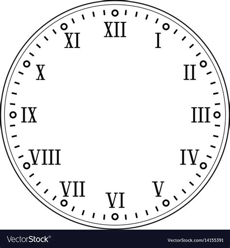 Clock Face With Roman Numerals Royalty Free Vector Image