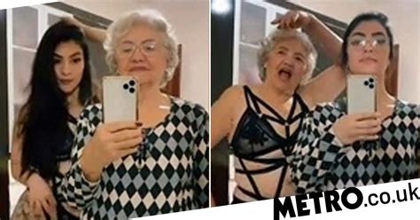 Grandma Wears Granddaughters Lingerie For Flip The Switch Tiktok