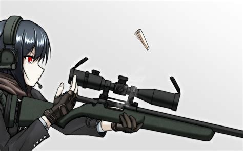 Download 2880x1800 Anime Girl Sniper Headphones Profile