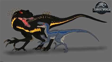 Jw Fallen Kingdom Blue Vs Indoraptor By Trefrex On Deviantart In