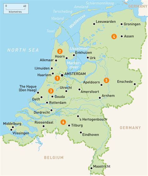 Map Of The Netherlands With Cities Florida Gulf Map