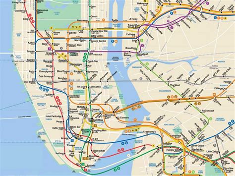 The Best Coffee Shop Near Every New York City Subway Stop Map Nyc