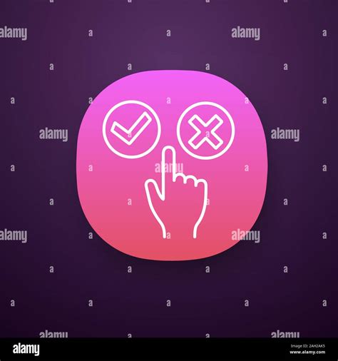 Los Botones Aceptar Y Rechazar El Icono De App UI UX De La Interfaz De
