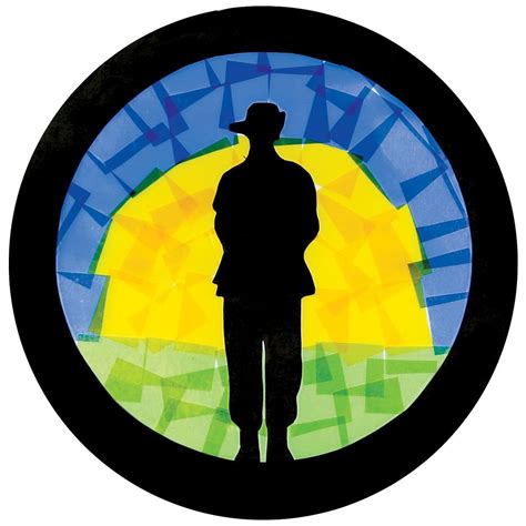 Stained Glass Soldier Silhouette Cleverpatch Remembrance Day Art