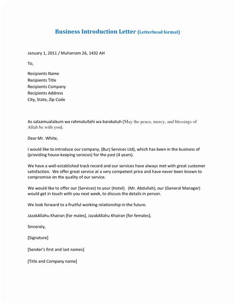 Business Introduction Letter Template Best Of Presentation Letters For