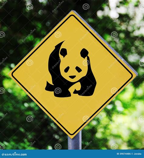 Panda Stock Photo Image Of Marker Danger Sign Silhouette 39074486