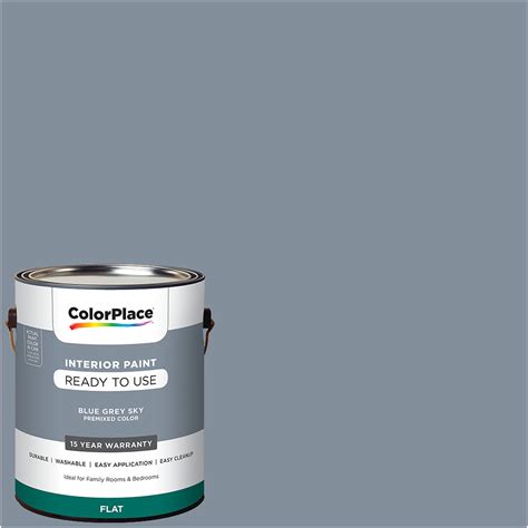 Colorplace Ready To Use Interior Paint Blue Grey Sky 1 Gallon Flat