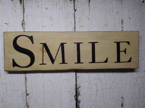 Smile Sign Handcrafted Wood Smile Sign Handcrafted Hand Etsy