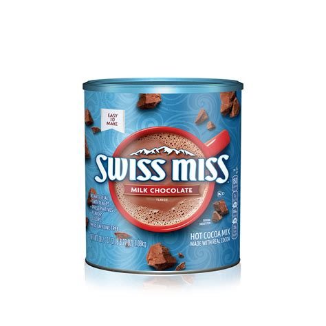 Swiss Miss Milk Chocolate Flavor No Sugar Added Hot Cocoa Mix Canister