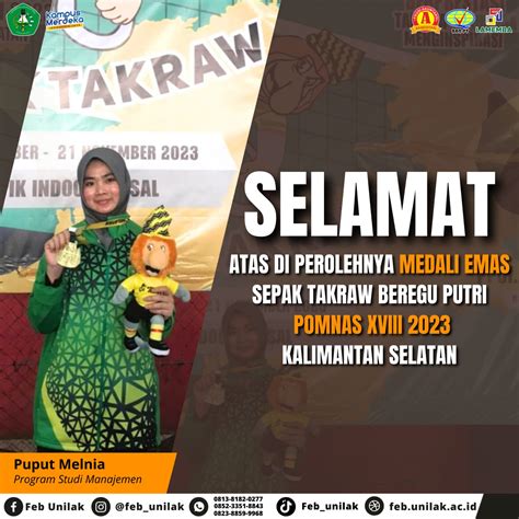 Mahasiswa FEB UNILAK Sumbang Medali Emas di Pekan Olahraga Mahasiswa