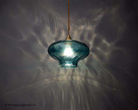 Fortune Gem Turquoise Glass Pendant Light Nirvana Lighting Nirvana