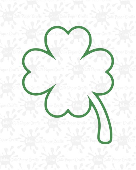 4 Leaf Clover Svg 4 Leaf Clover Clipart St Patricks Day Svg Etsy