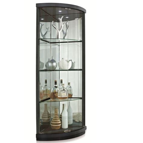 The Elegant Black Corner Curio Cabinet With Light