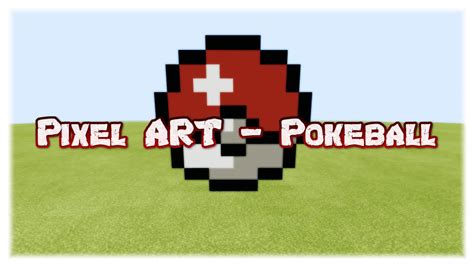 Minecraft Bedrock Pokeball Pixel Art Youtube
