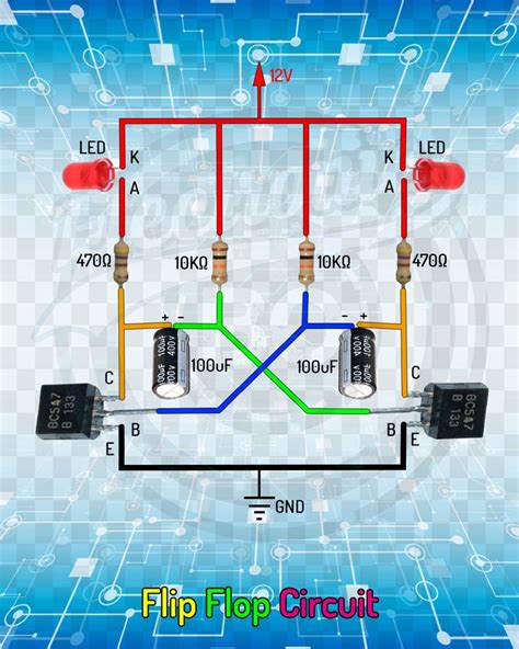 Flip Flop Circuit Electronic Circuit Projects Electronics Circuit