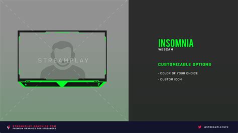 Insomnia Webcam Overlay Streamplay Graphics