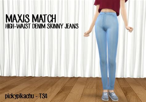 Maxis Match High Waist Denim Skinny Jeans At Pickypikachu