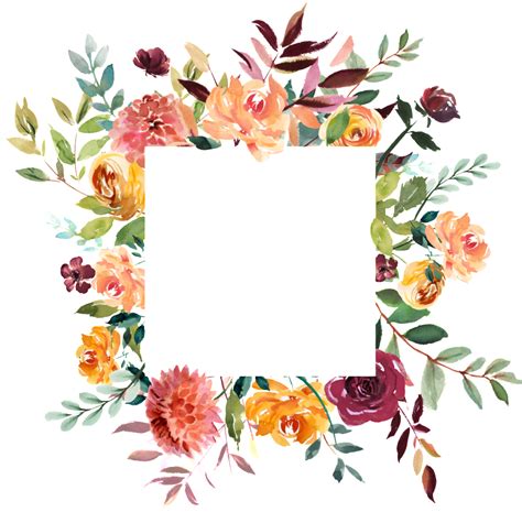 Crystal Flowers Border Frame Background Png And Clipart A78