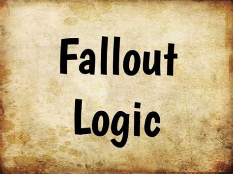 Fallout Logics Wiki Fallout Amino
