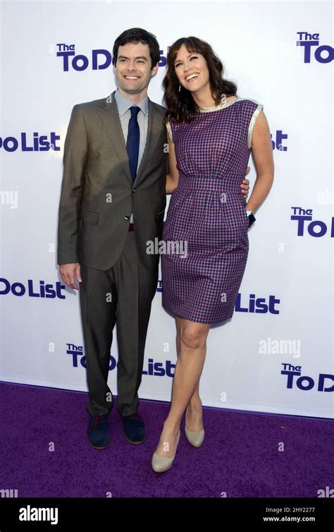 Bill Hader And Maggie Carey Attending The To Do List Premiere Held At