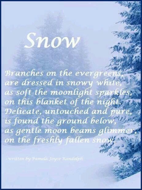 Pin By Susan Ayer On Winterwonderland Winter Poems Winter Words