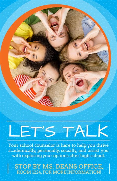 Lets Talk School Counseling Poster Template