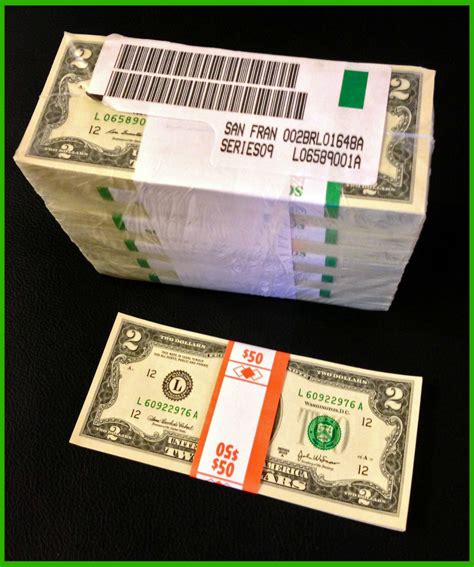 Used Uncirculated Consecutive Serial Two Dollar Bills Us Money Currency Ubb Threads