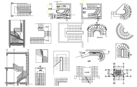 Stair Floor Plan Autocad Design Talk