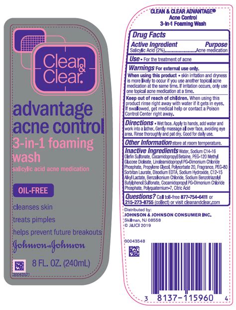 Buy Salicylic Acid Clean And Clear Advantage Acne Control 3 In 1