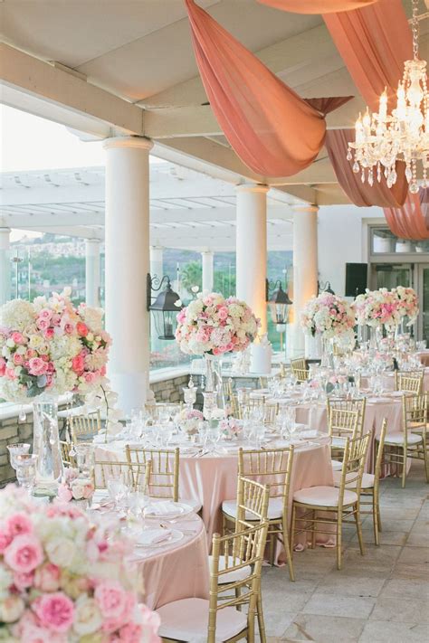 40 delicate peach and ivory wedding ideas; Romantic Pink + White Wedding at St. Regis Monarch Beach ...
