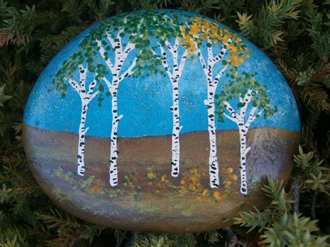 Birch Trees Hand Painted