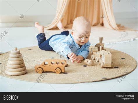 Baby Playing Wooden Image And Photo Free Trial Bigstock