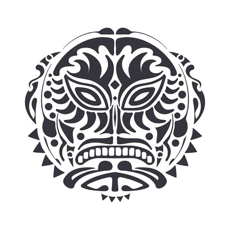 Maori Mask For Tattoo Design 5669067 Vector Art At Vecteezy