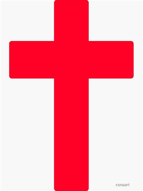 Red Cross Sticker For Sale By Consart Redbubble