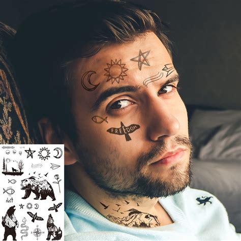 Lil Pump Face Temporary Tattoo Set Mx
