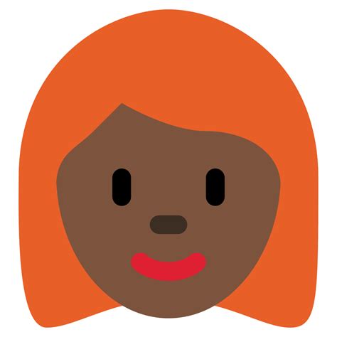 👩🏿‍🦰 Frau Dunkle Hautfarbe Rotes Haar Emoji