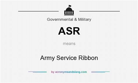 Asr Army Service Ribbon In Government And Military By