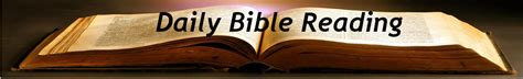 Daily Bible Readings Flint Church Of Christ