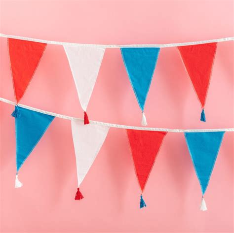 Red White And Blue Fabric Bunting Postbox Party
