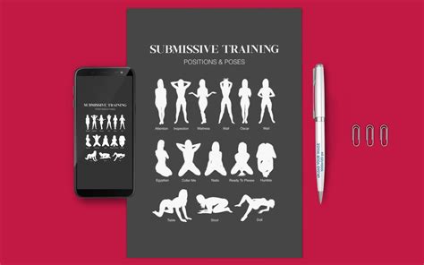 Submissive Training Positions And Poses Digital Pdf Art File For Printing Etsy