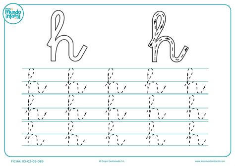Continuar Los Trazos De La Letra H En Minúsculas