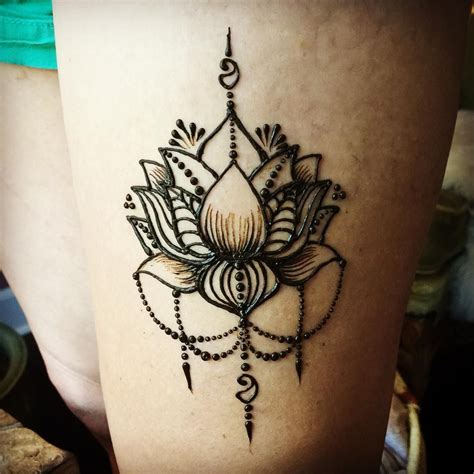 Henna Lotus Upper Thigh Melanie Ooi Bluelotushennaportland On